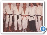 Carl Cestari with Helio Gracie and Son Royce Gracie 1989 Gracie Jujutsu Seminar